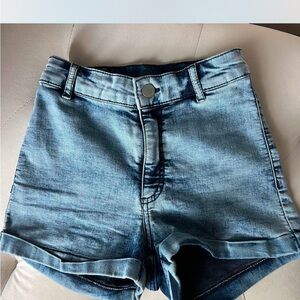 Hi-waisted Denim Blue Women's Shorts by “Divided” Size 4 (runs small)